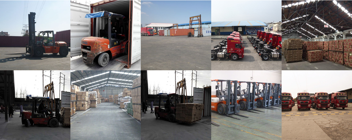 500辆集装箱卡车 近万平内装仓储